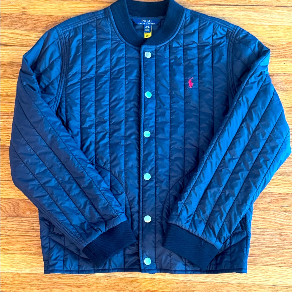 Polo Ralph Lauren Navy Quilted Boys jacket.  Size Large 14-16